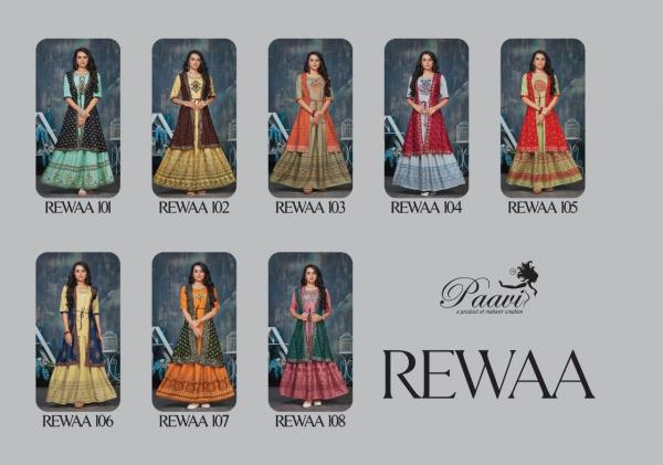 Paavi's Rewa Designer Rayon Ethnic Wear Kurti Set 